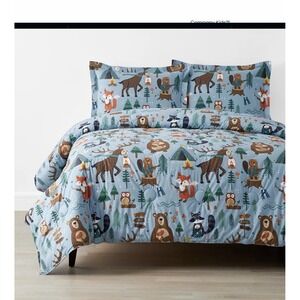 COMPANY KIDS ANIMAL CAMPERS TWIN COMFORTER SET NWT-(COMFORTER WITH 1 SHAM)